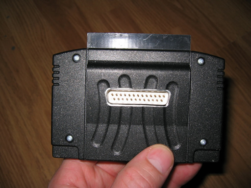 The Back of the GameShark, showing the SharkPort.