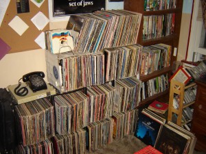 A wall of my records.