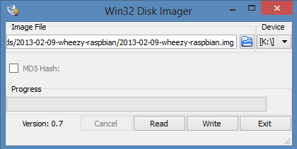 Win32 Disk Imager.