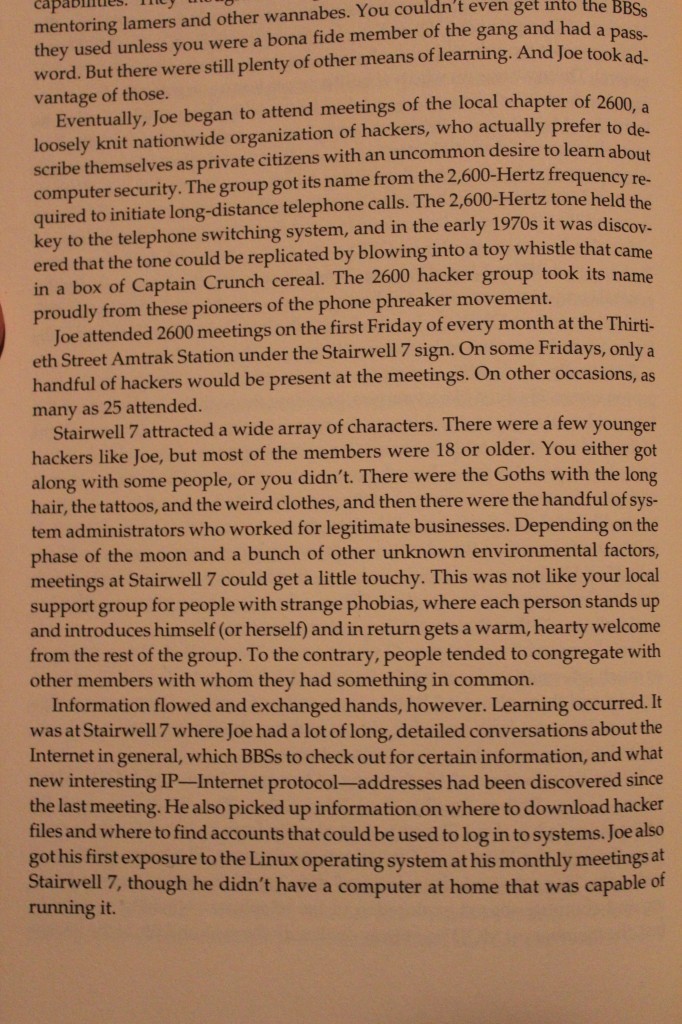 Mention of Philadelphia 2600 meeting from The Hacker Diaries: Confessions of Teenage Hackers (2002).