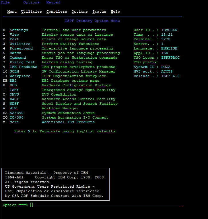 Emulating a z/OS Mainframe with Hercules