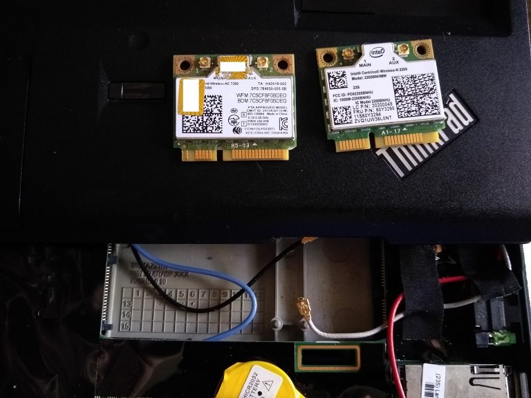 The two WiFi cards.